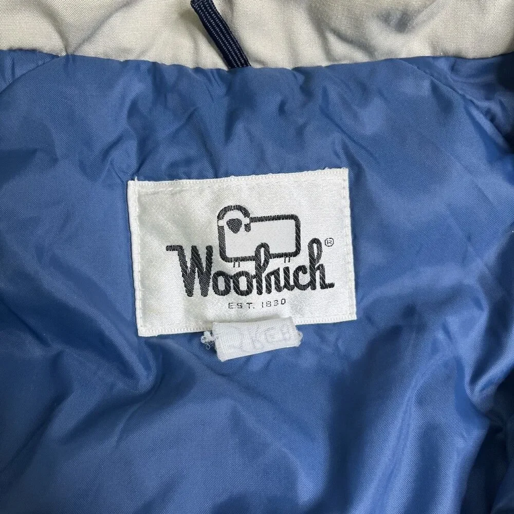 Vintage Woolrich Parka Jacket Blue USA Men’s XL Full Zip No Hood - Picture 4 of 6